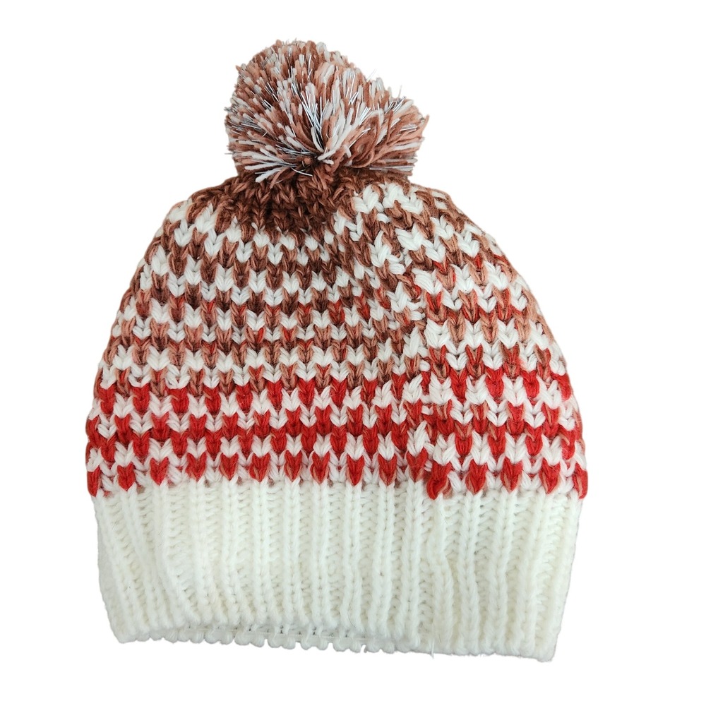 Crivit Kids Knit Pom Beanie Hat One Size Fits Most Acrylic Winter NWT‎